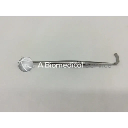 Silver senn retractor surgical with rounded textured tip and curved handle for precise tissue retraction