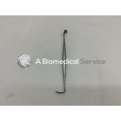 Stainless steel senn retractor surgical instrument with curved looped ends and slender handle for precise retraction