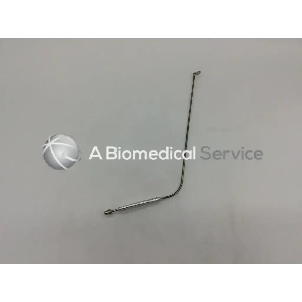 Silver flexible metal spatula retractor 10mm with curved handle and pointed tip for medical use from pilling 50-9009