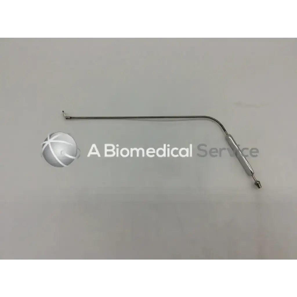 Silver-colored slender metal spatula retractor 10mm with curved shaft and textured handle for precise surgical use