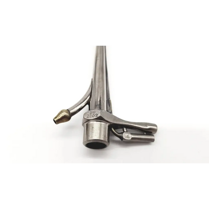 Stainless steel surgical retractor with polished metallic finish and engraved markings for pilling 5x30 bronchoscope da54-26