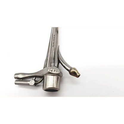 Silver metal surgical instrument with textured handle and engraved markings for pilling 5x30 bronchoscope da54-26