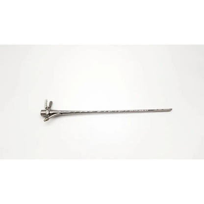 Silver surgical 5x30 bronchoscope da54-14 with long slender metallic shaft and complex jointed head for bronchoscopy