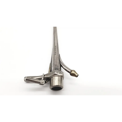 Silver 5x30 bronchoscope da54-14 with slender metallic shaft and articulated joints for precise bronchial examination