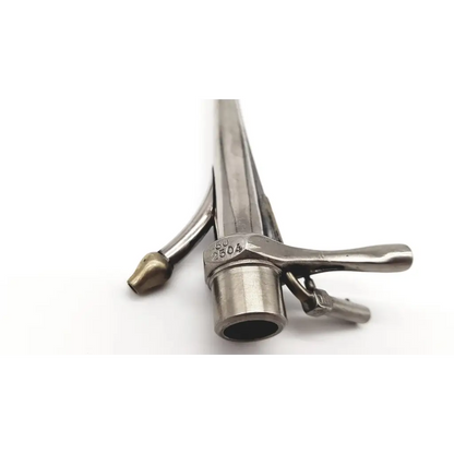 Silver surgical retractor with polished metallic finish and engraved markings for pilling 5x30 bronchoscope da54-14