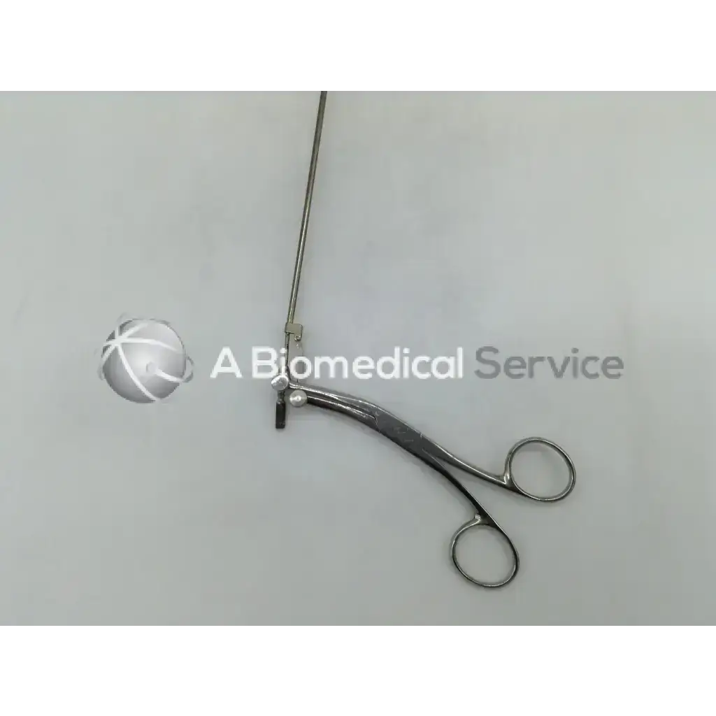 Silver pilling-phila surgical 506109 grasping forceps with long slender handle and curved jaws for precision use