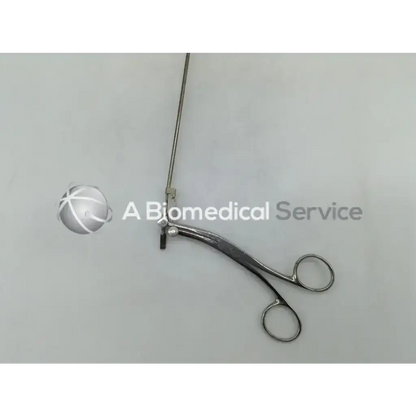 Silver pilling-phila surgical 506109 grasping forceps with long slender handle and curved jaws for precision use