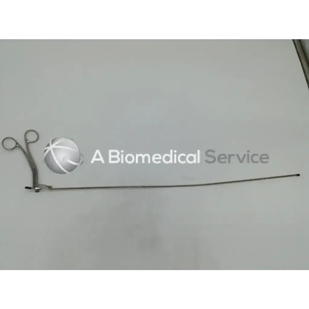 Silver pilling-phila surgical 506109 grasping forceps with curved handles and a long slender shaft for precision use