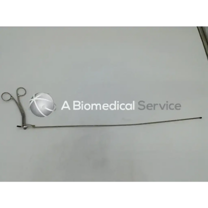 Silver pilling-phila surgical 506109 grasping forceps with curved handles and a long slender shaft for precision use
