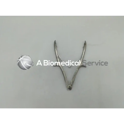 Silver surgical forceps with metallic finish and curved jaws featured with pioneer 400-410 cable cutter box 10 ad5=556