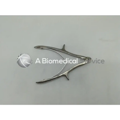 Silver surgical forceps with polished metallic finish and precision jaws featured with pioneer 400-410 cable cutter ad5=556 box=10