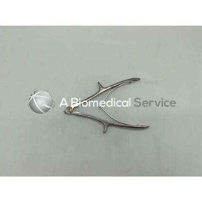 Silver surgical forceps with sleek metallic finish and precision jaws shown next to pioneer 400 410 cable cutter ad5=556 box=10