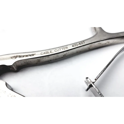 Pioneer cable cutter 400-607 with metallic worn finish and engraved markings for precise ad5-556 cable cutting