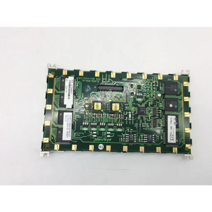 Planar el552.256-q1 green circuit board with black integrated circuits and gold connectors on back of lcd display screen panel