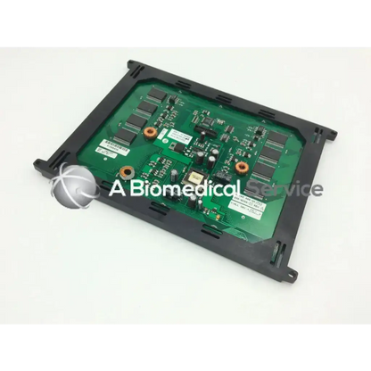 Green circuit board with black components and orange connectors on the back of planar el640.480-am1 lcd screen display panel