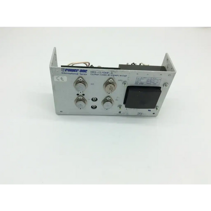 Silver metallic power-one hd5-12 industrial power supply 7224dkrmb19pr3 with four adjustment knobs and black component