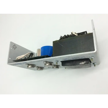 Silver metal housing with black and blue electronic components inside power-one hd5-12 power supply 7224dkrmb19pr3