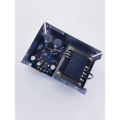 Black power one hn24-3.6-a 24vdc 3.6amps power supply unit with circuit board and wiring in metal enclosure, hn24-3 model