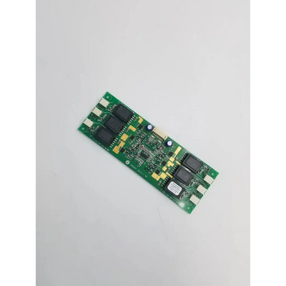 Green rectangular circuit board with black integrated circuits and gold connectors for power systems ps-da0602-04 lcd display inverter