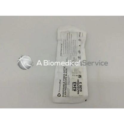 White premierpro 6243 disposable fiber optic laryngoscope blade macintosh size 3 for medical use