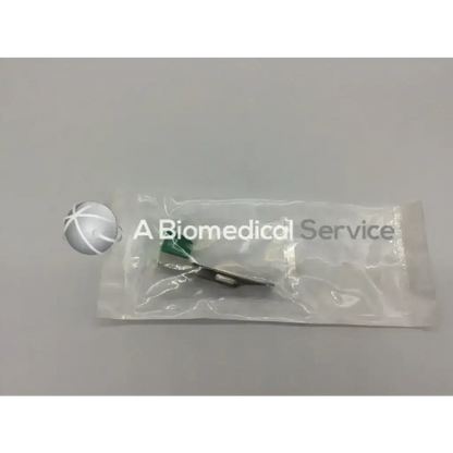 PremierPro 6251 disposable fiber optic laryngoscope blade miller size 1 green and silver in clear plastic package