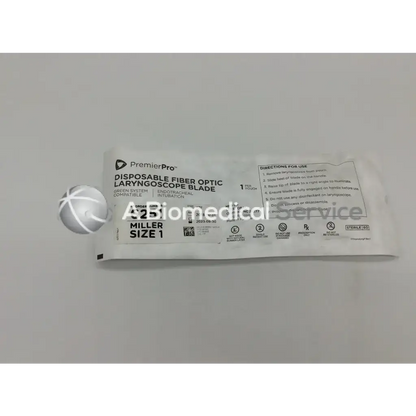PremierPro 6251 disposable fiber optic laryngoscope blade miller size 1 in sterile packaging for medical use