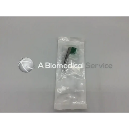 PremierPro 6251 disposable fiber optic laryngoscope blade miller size 1 with metallic shaft and green handle in clear packaging