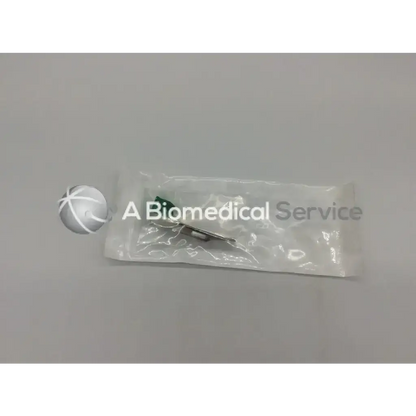 PremierPro 6251 disposable fiber optic laryngoscope blade miller size 1 with green handle in clear sterile packaging
