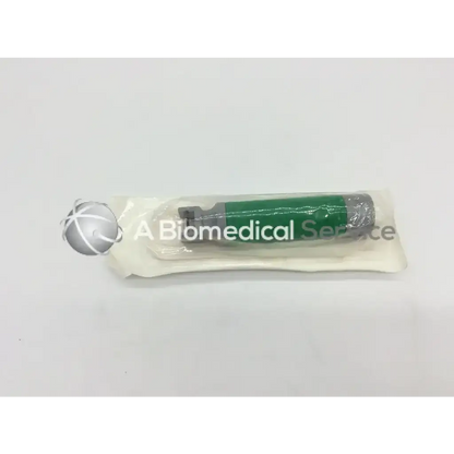 PremierPro 6292 green and gray disposable fiber optic laryngoscope handle medium wrapped in clear plastic packaging