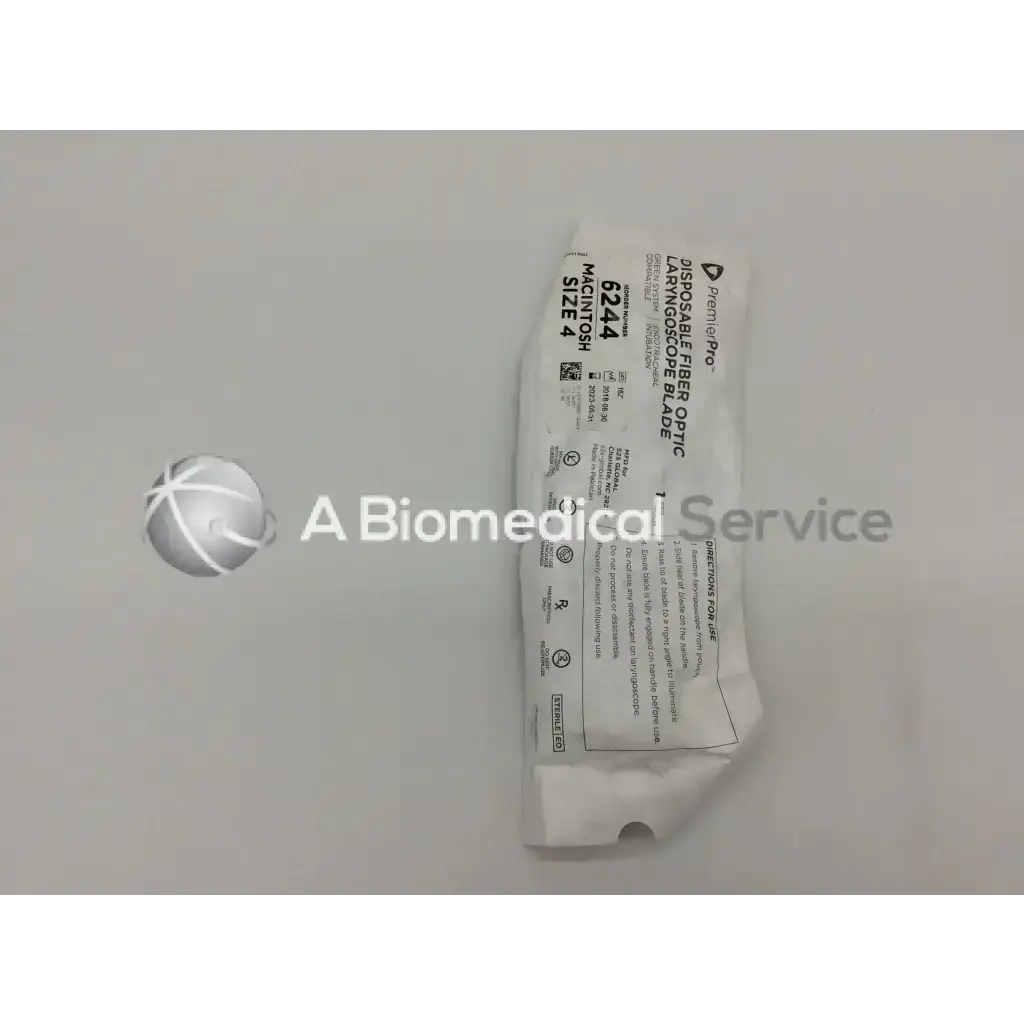 PremierPro Disposable Fiber Optic Laryngoscope Blade 6244