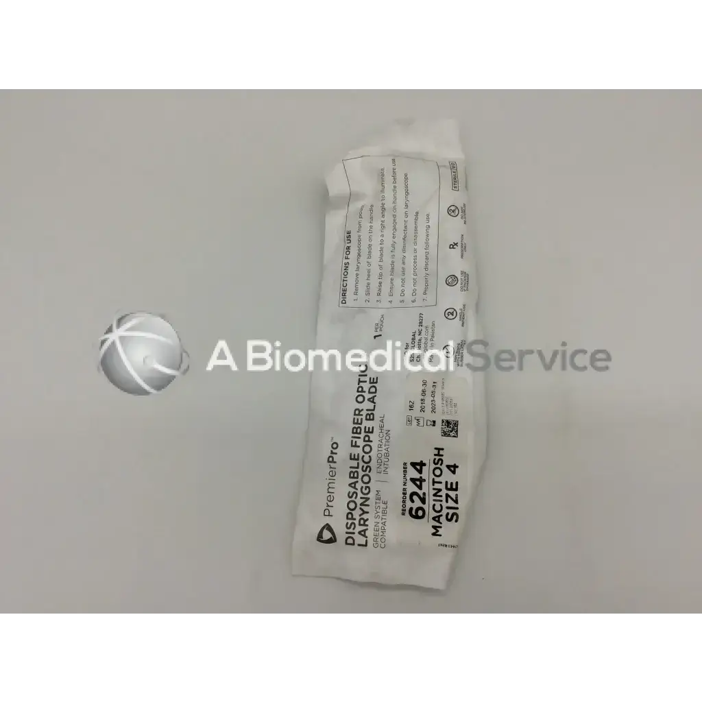 PremierPro Disposable Fiber Optic Laryngoscope Blade 6244