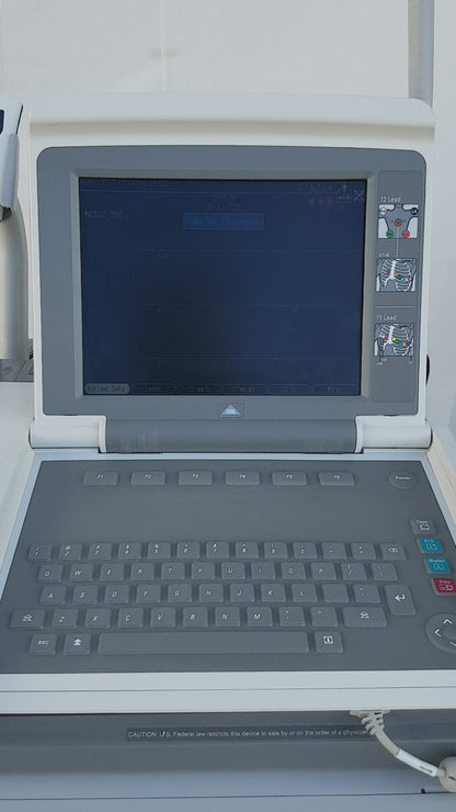 GE MAC 5500 ECG Analysis System with Mobile Cart and Barcode Scanner