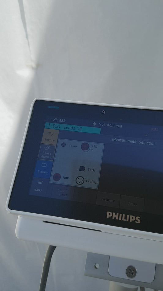 Philips IntelliVue X3 Patient Monitor with Mobile Stand and Accessories