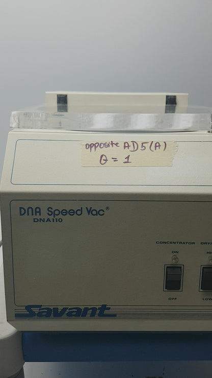 Savant DNA110 DNA Speed Vac Concentrator - Biomed Certified
