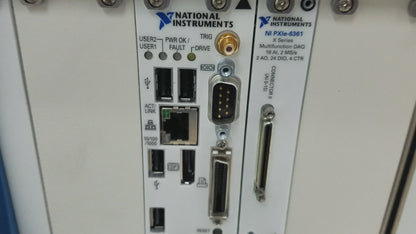 National Instruments NI PXIe-1082 Chassis With PXIe-8820 PXIe-6361 And PXI-7951R Modules