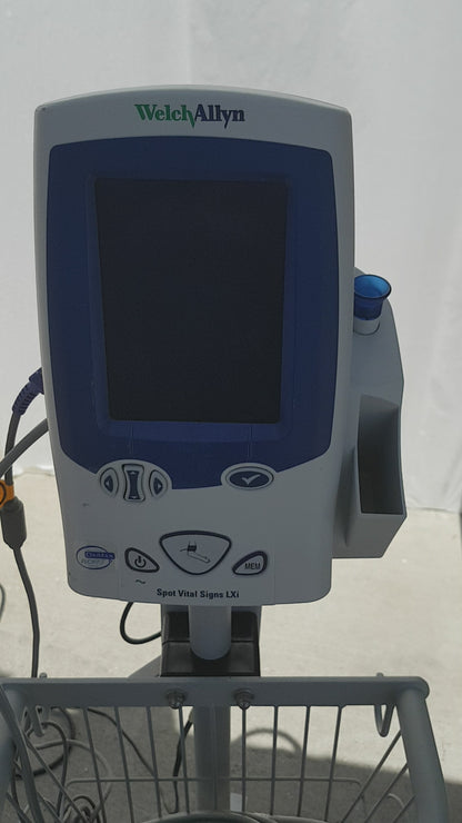 Welch Allyn Spot Vital Signs 450T0-E1 Monitor with Mobile Stand and Accessories