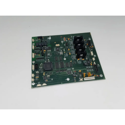 Green processor control printed circuit board rev h bbca1-11 with black integrated circuits and connectors