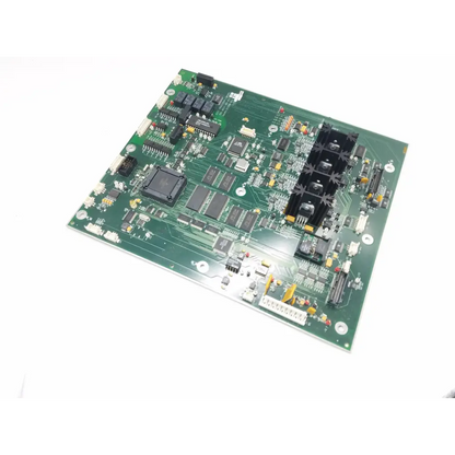 Green printed circuit board with black and silver components for processor control rev h bbca1-11 22523sm
