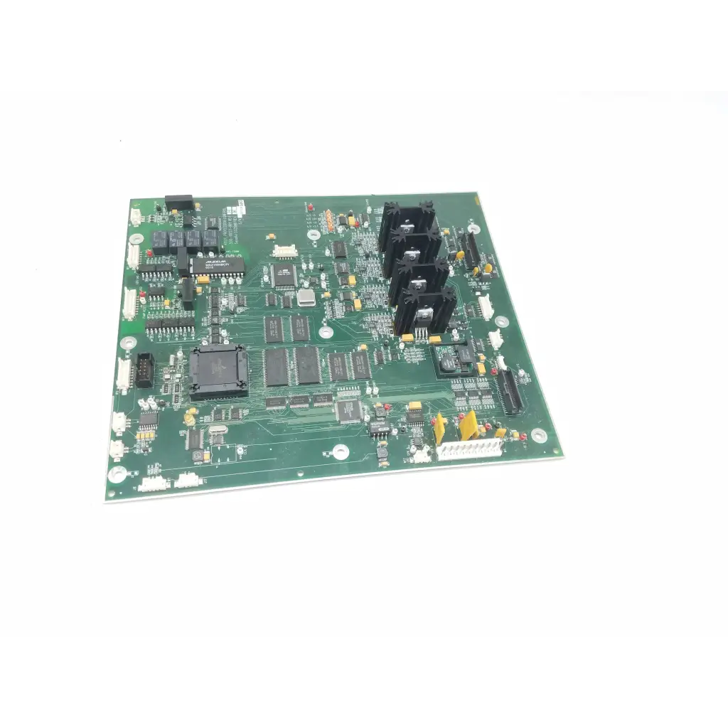 Green processor control pcb rev h bbca1-11 with black and yellow electronic components for bbca1-11 system