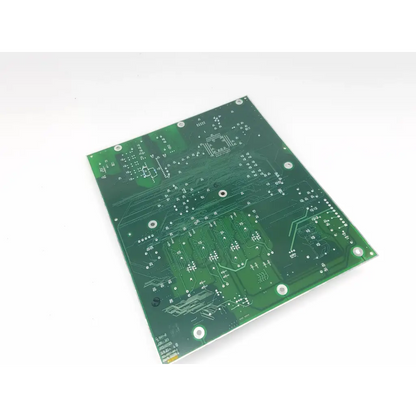 Green printed circuit board with silver traces and mounting holes for processor control rev h bbca1-11 product