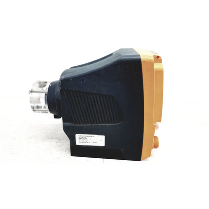 Prominent gamma x gmxa 1602 black and yellow diaphragm metering pump with metallic connector for precise dosing