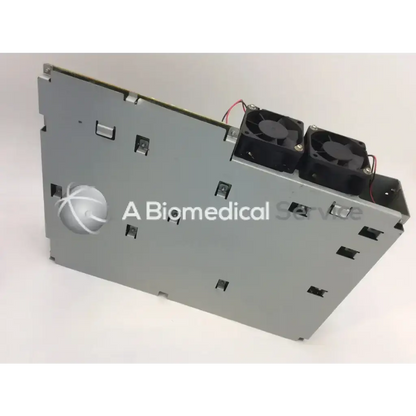 Silver metallic rectangular Toshiba ps-acc-380-u copier power supply with two black cooling fans on top right corner