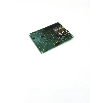 Green rectangular rev b board with gold connectors and black integrated circuits for board bbdg1-3 22523sm use