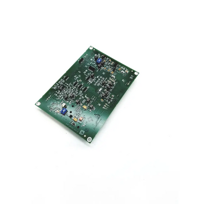 Green rectangular rev board pwb 30105 rev 0 board bbdg1-3 22523sm with electronic components mounted on surface