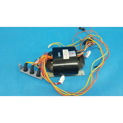 Black cylindrical core power transformer with colored wires and connectors for Topcon TRC-NW6S retinal camera