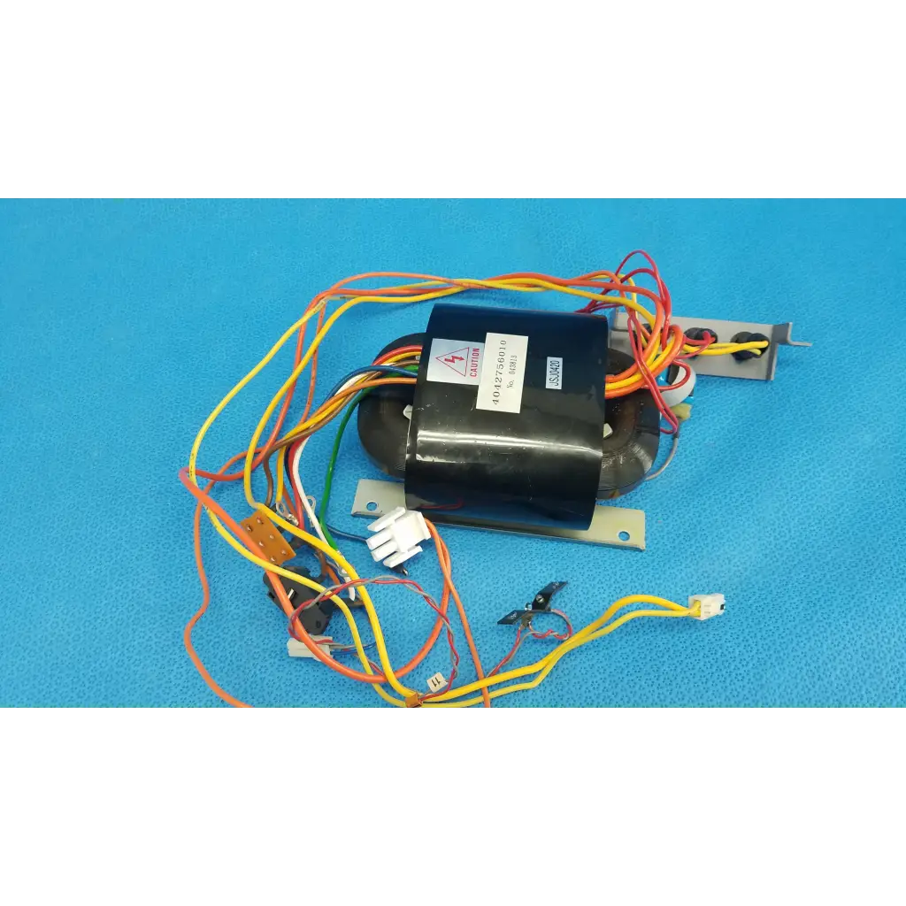 Black cylindrical r core power transformer with colorful wires for topcon trc-nw6s retinal camera use
