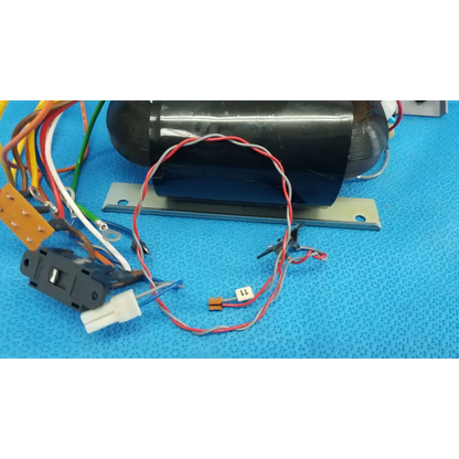 Black cylindrical core power transformer with metallic bracket and wiring harness for topcon trc-nw6s retinal camera