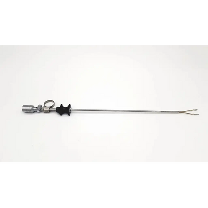 Silver sheath for kleppinger forceps with black ergonomic handle and fine pointed metal tips by r wolf 8383.24
