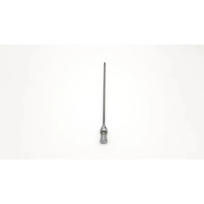 Silver surgical 4.5mm obturator with long slender shaft and textured rounded tip by r wolf 8855.15, ideal for precise use