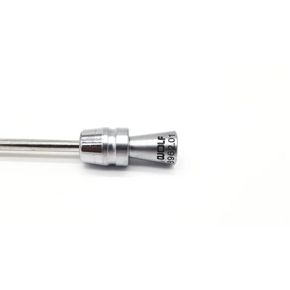Silver metallic r wolf 8962.01 24.5fr sheath cystology urology instrument with engraved tapered head